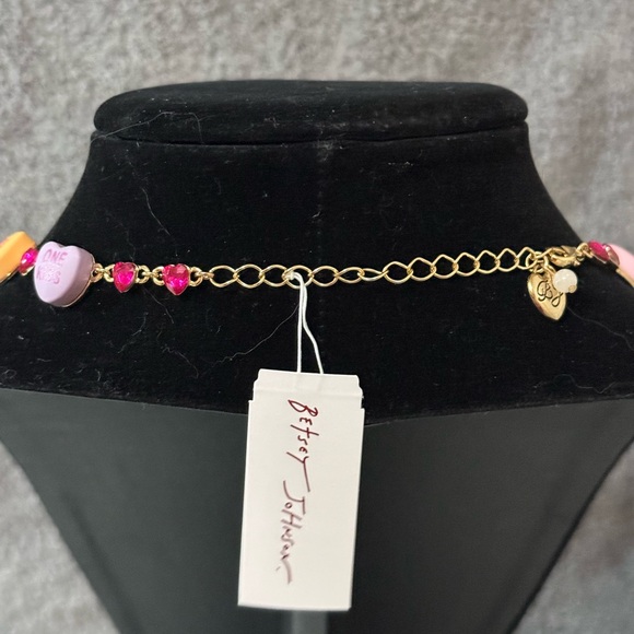 Betsey Johnson Multicolor Candy Heart Necklace - Picture 2 of 2